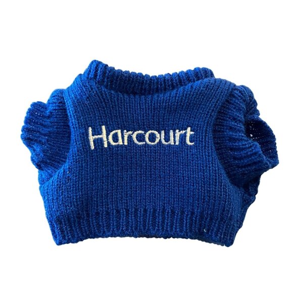 Hand Puppets Animal Fair Set of Frog & Bunny Sweaters 10" Harcourt INC Vtg - Picture 7 of 16